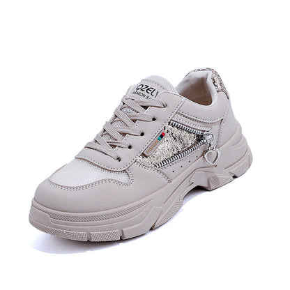 Damen Sneaker Atmungsaktiv Glitzer