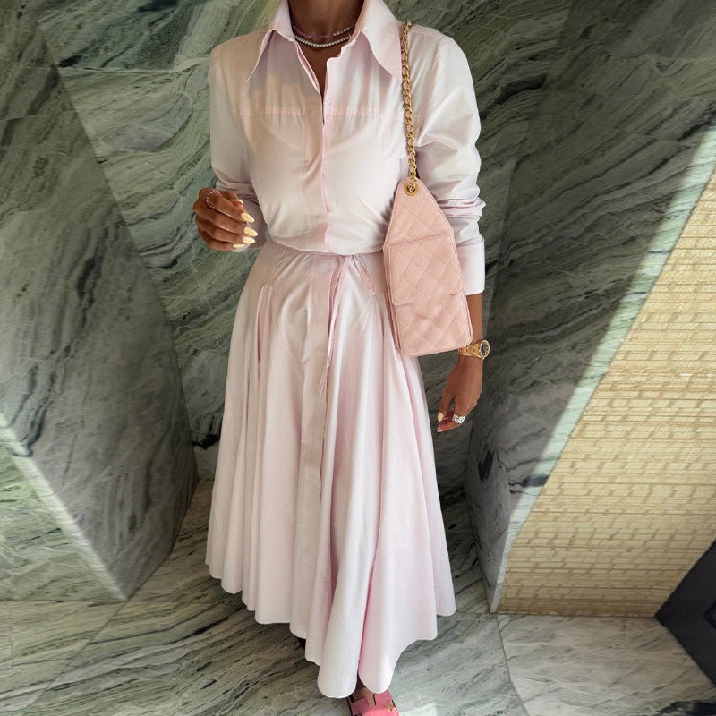 Damen Hemdkleid Fließend Spitze Modern