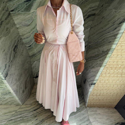 Damen Hemdkleid Fließend Spitze Modern