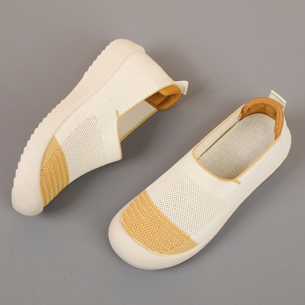 Damen Sneaker Atmungsaktiv Slip-On Weiches Material