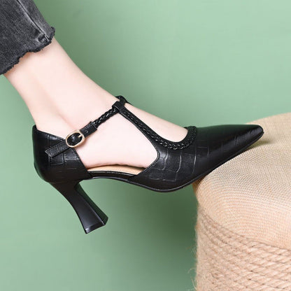Damen High Heel Pumps Riemen Elegant