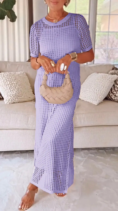 Damen Maxi-Kleid aus Mesh für den Sommer Elegant