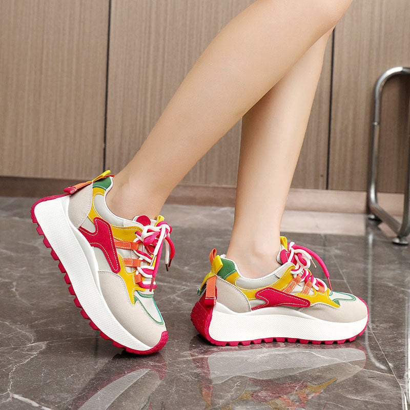 Damen Sneaker Sportlich Bunt