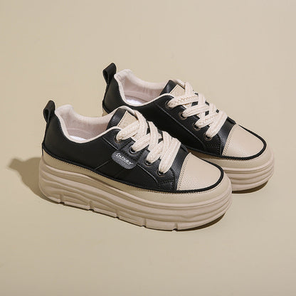 Damen Sneaker Plateau Atmungsaktives Obermaterial Sportlich