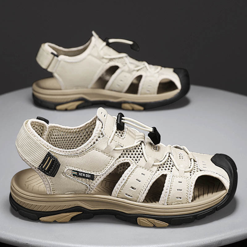 Damen Sport Sandalen Atmungsaktives Leder Rutschfest