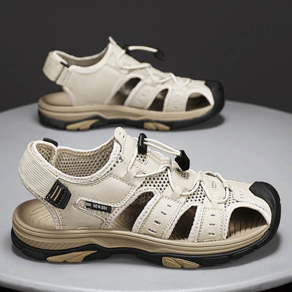 Damen Sport Sandalen Atmungsaktives Leder Rutschfest
