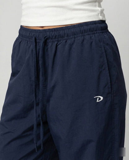 Damen Hose Weite Bein Elastik Lang