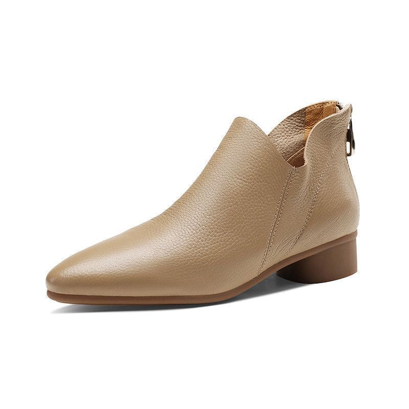 Damen Stiefeletten Elegant Schmal Leder