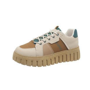 Damen Plateau Sneaker Hoch Modisch Struktursohle
