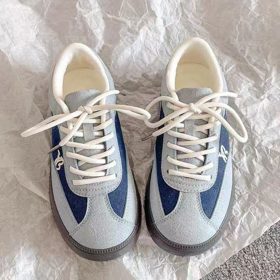 Damen Sneaker Sportlich Veloursleder Komfort Sohle