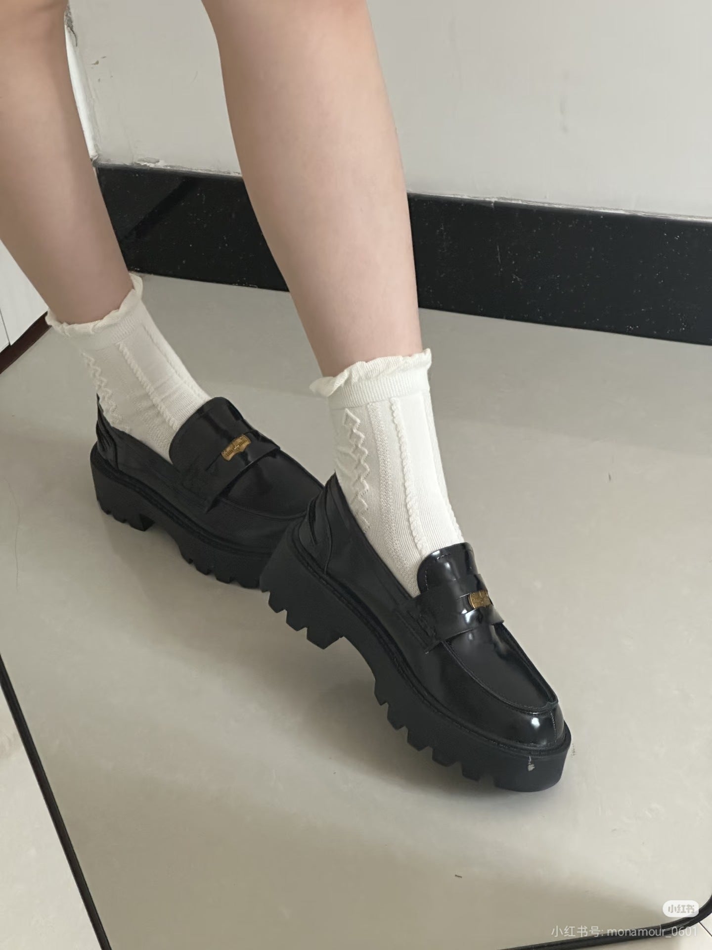 Damen Loafers Chunky Rutschfest