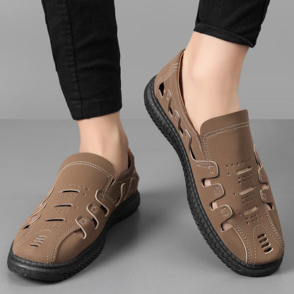Damen Sandalen Atmungsaktives Leder Sommer