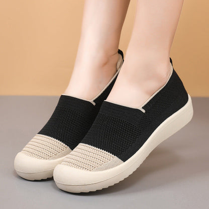 Damen Sneaker Atmungsaktiv Slip-On Weiches Material