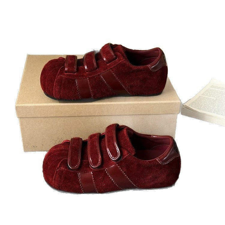 Damen Clogs Weiches Wildleder Bequem Mit Klettverschluss