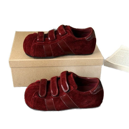 Damen Clogs Weiches Wildleder Bequem Mit Klettverschluss