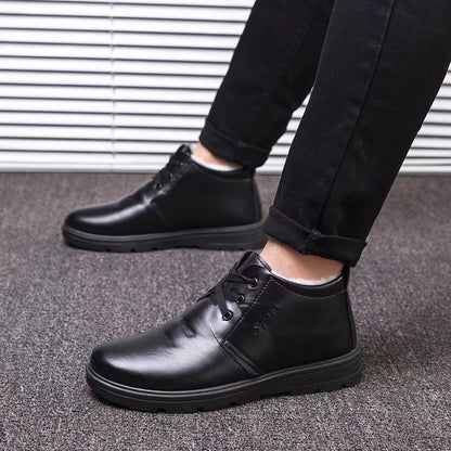 Damen Winterstiefel Isoliert Leder