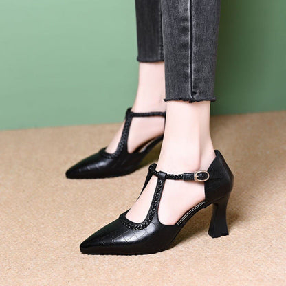Damen High Heel Pumps Riemen Elegant