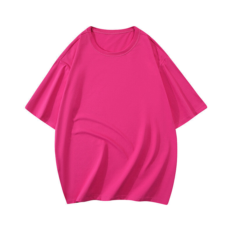 Damen Oversized T-Shirt Lässig Baumwolle