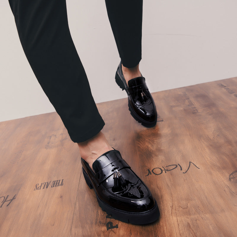 Damen Mokassins Elegante Quasten Glänzend