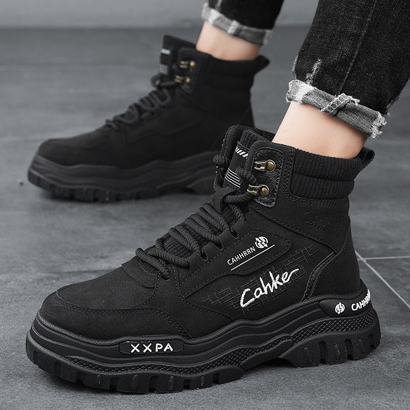 Damen High- Stiefel Robust Wasserdicht Gepolstert Schwarz - Norvielle