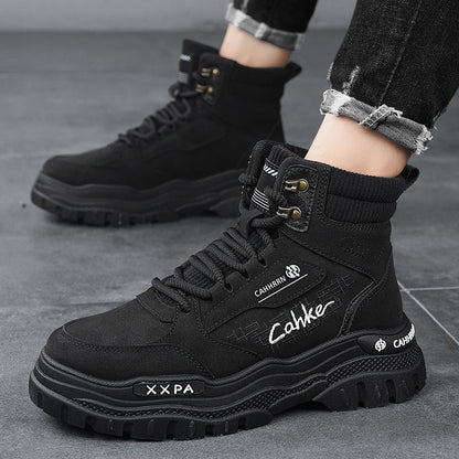 Damen High- Stiefel Robust Wasserdicht Gepolstert Schwarz - Norvielle