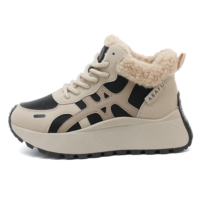 Damen Sneaker Warmfleece Innenfutter Rutschfest
