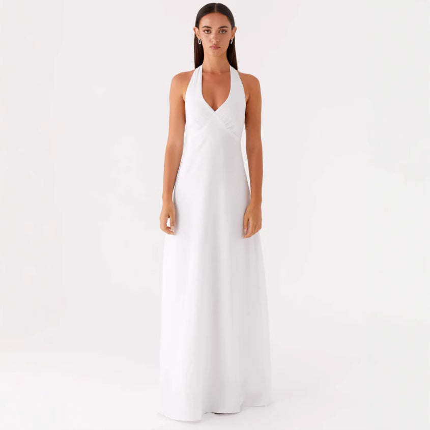 Damen Wickelkleid V-Ausschnitt Slim Fit Elegantes