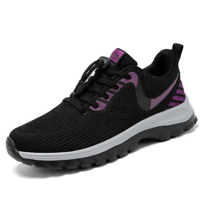 Damen Laufschuhe Atmungsaktives Mesh Elastisch Schnellschnürsystem