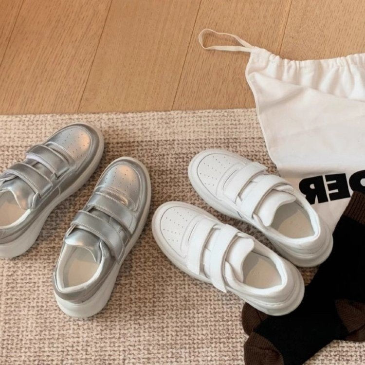 Damen Sneaker Gepolstert Klettverschluss