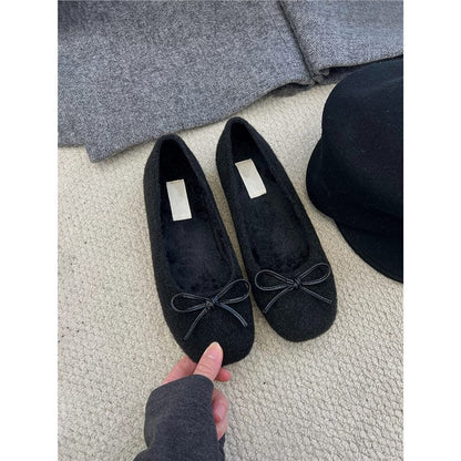 Damen Ballerinas Komfort Schleifendetail Eleganz