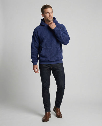 Herren Teddy-Pullover Weich Mit Taschen Praktisch