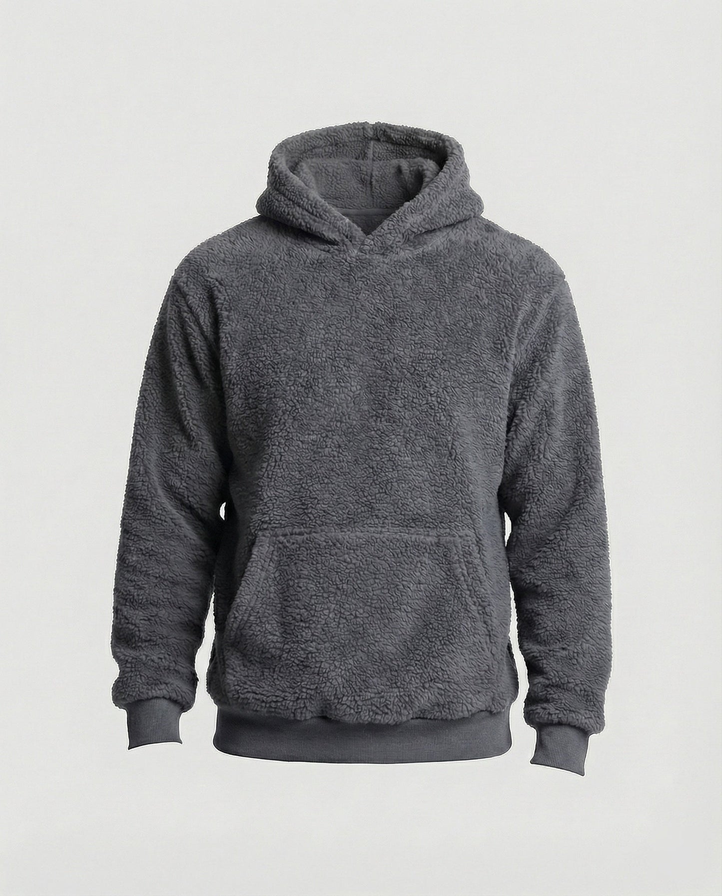 Herren Teddy-Pullover Weich Mit Taschen Praktisch