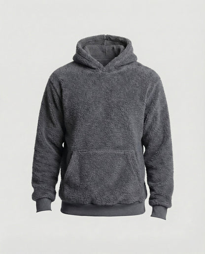 Herren Teddy-Pullover Weich Mit Taschen Praktisch