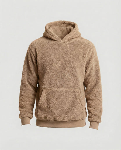 Herren Teddy-Pullover Weich Mit Taschen Praktisch