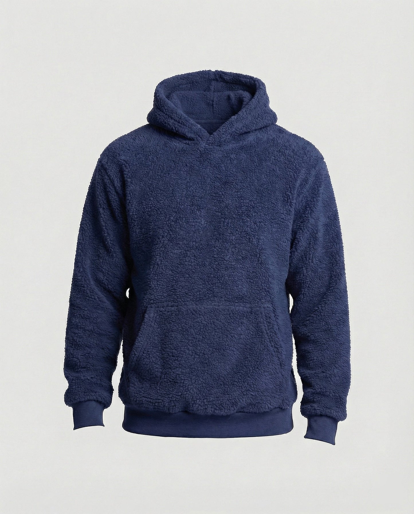 Herren Teddy-Pullover Weich Mit Taschen Praktisch