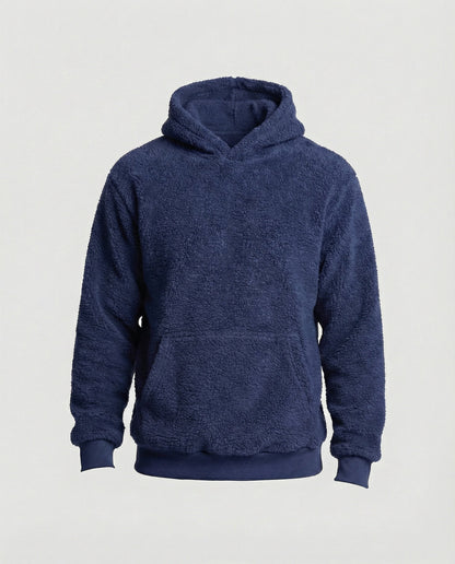 Herren Teddy-Pullover Weich Mit Taschen Praktisch
