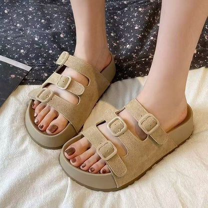 Damen Clogs Verstellbare Schnalle Bequem