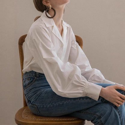 Damen Bluse Puffärmel Elegant Modern