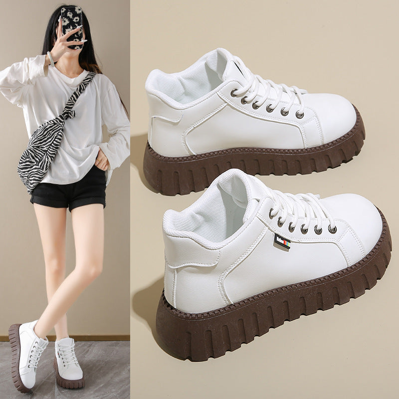 Damen High- Sneaker Wasserdicht Dicke Sohle Schwarz - Norvielle