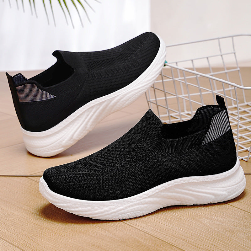 Damen Sneaker Leicht Atmungsaktiv Bequem Schwarz - Norvielle
