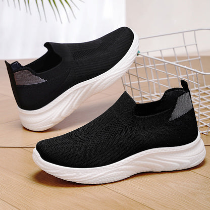 Damen Sneaker Leicht Atmungsaktiv Bequem Schwarz - Norvielle