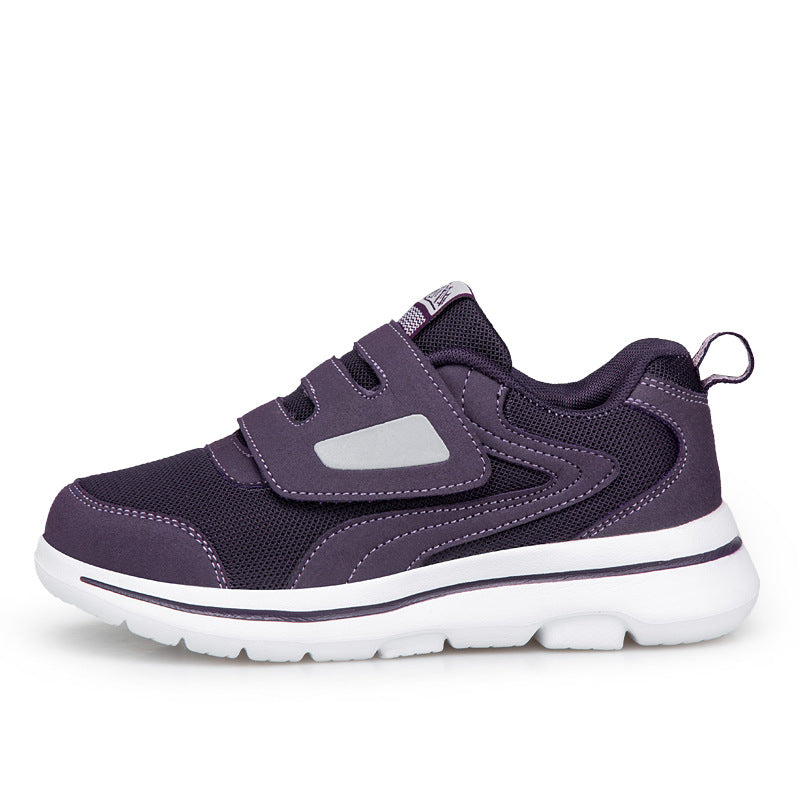 Damen Sneaker Atmungsaktiv Klettverschluss Freizeitschuhe