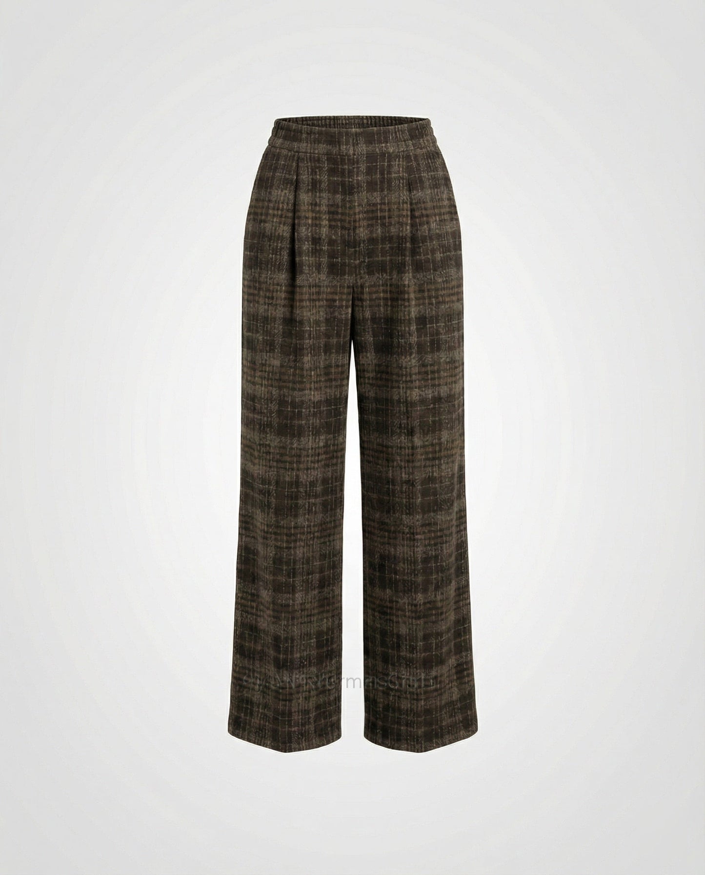 Damen Palazzo-Hose kariert Hochwertig