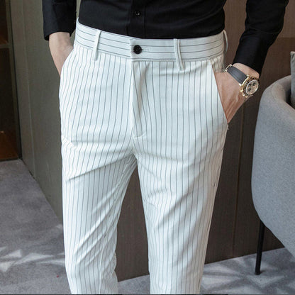 Herren Anzughose Nadelstreifen Elegant