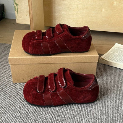 Damen Clogs Weiches Wildleder Bequem Mit Klettverschluss
