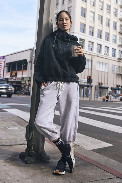 Damen Fleecejacke Oversized Modern Kragen