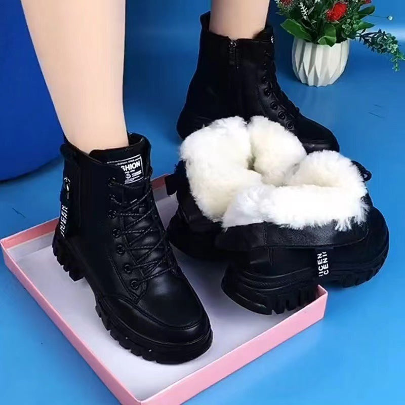Damen Winterstiefel Warm Isolierend Schwarz - Norvielle