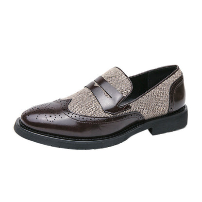 Damen Loafers Elegante Leder Schuhe Braun