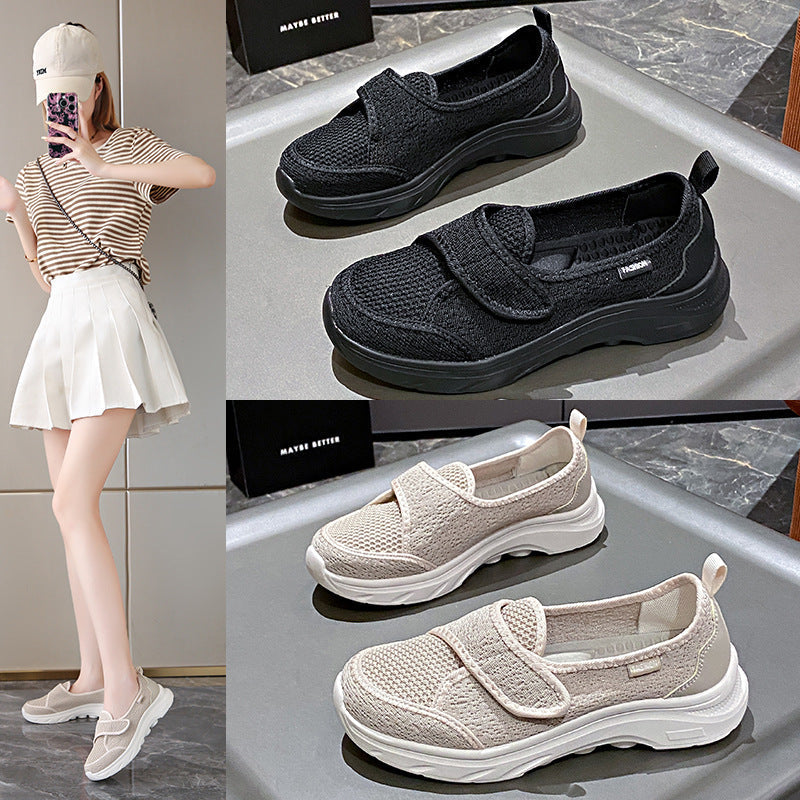 Damen Slip-On Sneaker Klettverschluss Weiß - Norvielle