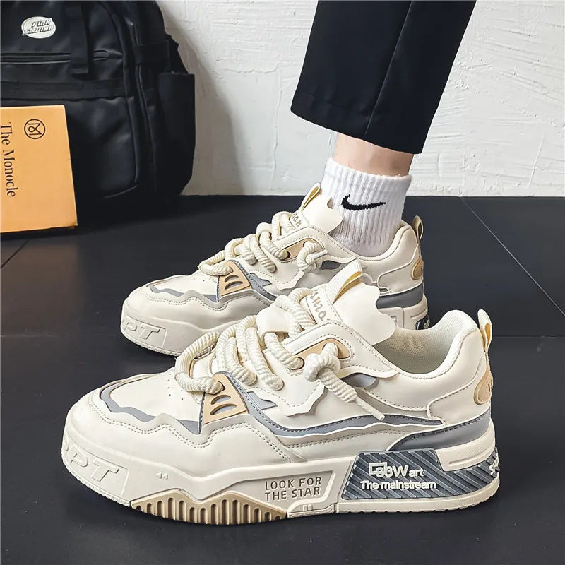 Damen Plateausneaker Hoch Modisch Schnürsystem